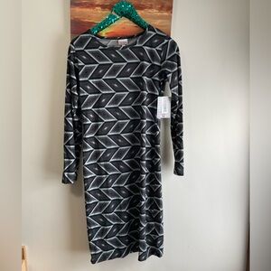 Lularoe Debbie long sleeve dress pencil form fitting